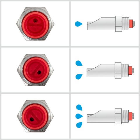 Suzetă cu filet 1/2", pentru porci, cu niplu 1/2"
