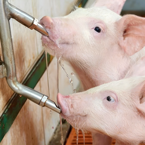 Suzetă cu filet 1/2", pentru porci, cu niplu 1/2"