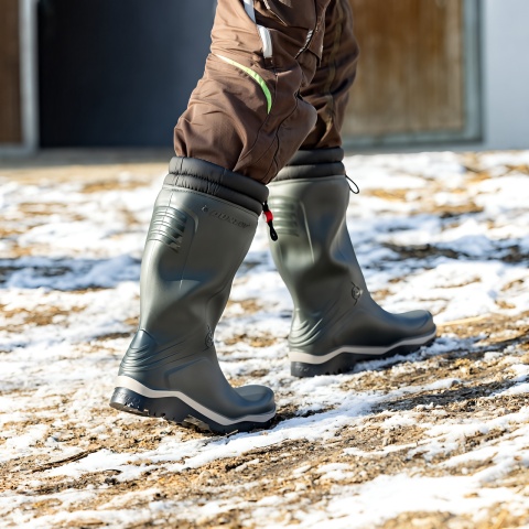 Cizmă de cauciuc pentru timp de iarnă, Dunlop Blizzard, verde, 41