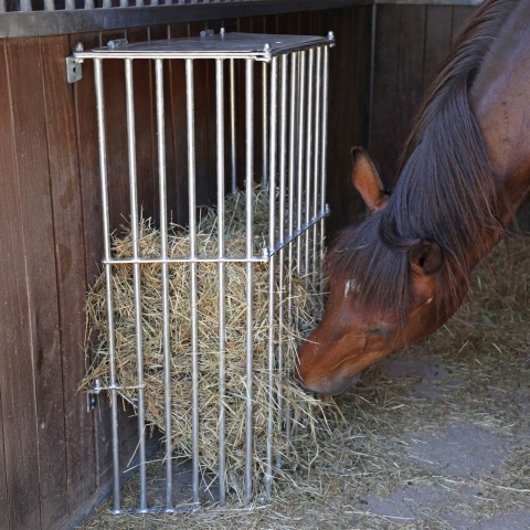 Iesle metalică pentru fân, montabilă pe perete, 81 × 114 cm