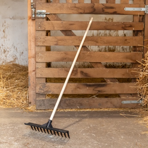 Racletă-greblă dreaptă pentru curățarea bălegarului, 40 cm