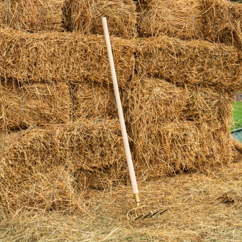 Furcă pentru bălegar cu 4 coarne, curbat în 90 de grade, 22,5 × 20 cm