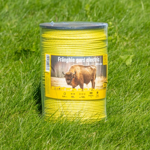 Frânghie gard electric țesut - 400 m - 400 kg - 0,65 Ω/m