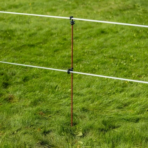 Stâlp din oțel, pentru gard electric, Ø8 mm × 107 cm, 30 buc.