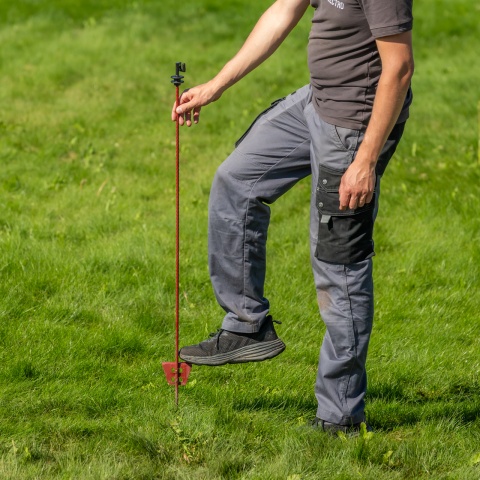 Stâlp din oțel, pentru gard electric, Ø8 mm × 107 cm, 30 buc.