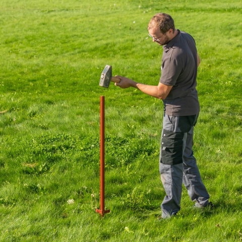 Stâlp din oțel cornier 25 × 25 mm, 115 cm, 10 buc.