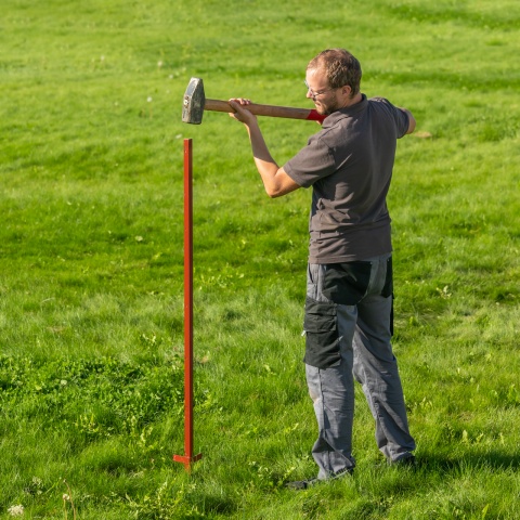 Stâlp din oțel cornier 25 × 25 mm, 150 cm, 10 buc.
