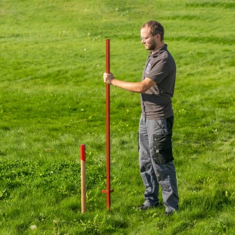 Stâlp din oțel cornier 25 × 25 mm, 165 cm, 10 buc.