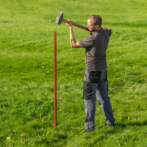 Stâlp din oțel cornier 25 × 25 mm, 165 cm, 10 buc.