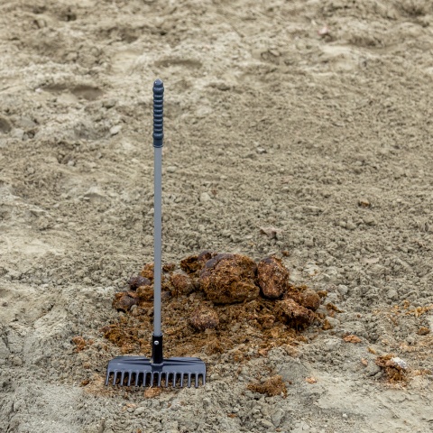 Greblă pentru curățare bălegar, Mistboy Mini, negru, 60 cm