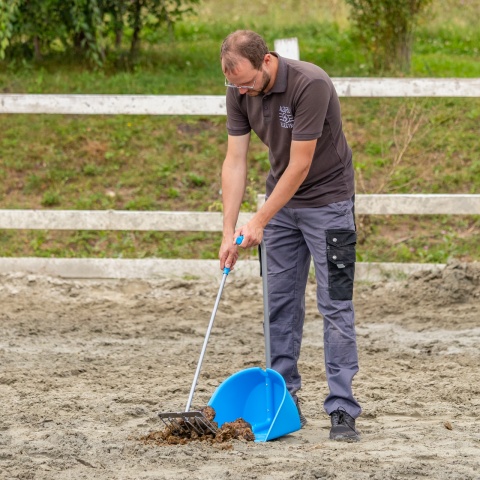 Lopată Mistboy cu greblă, albastru, 75 cm