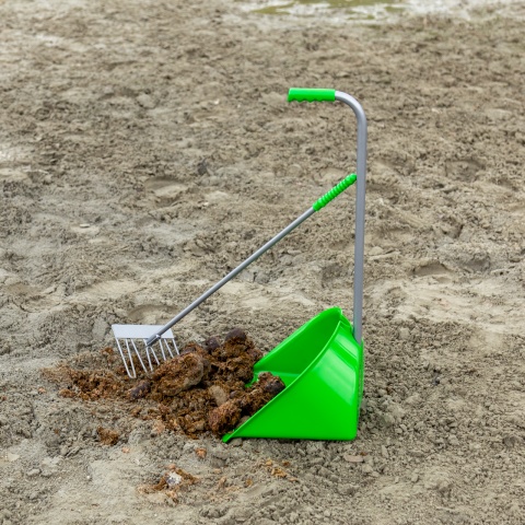 Lopată Mistboy cu greblă, verde, 75 cm