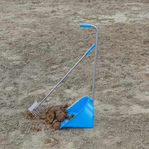 Lopată Mistboy cu greblă, albastru, 90 cm