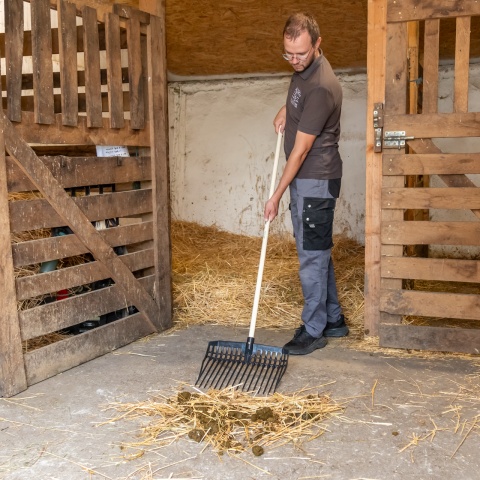 Furcă pentru gunoi de grajd, EcoFork, negru