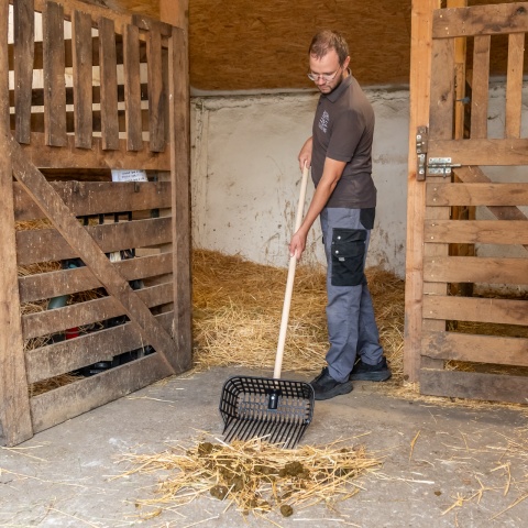 Furcă pentru gunoi de grajd, MaxiFork, negru, 38 × 30 cm