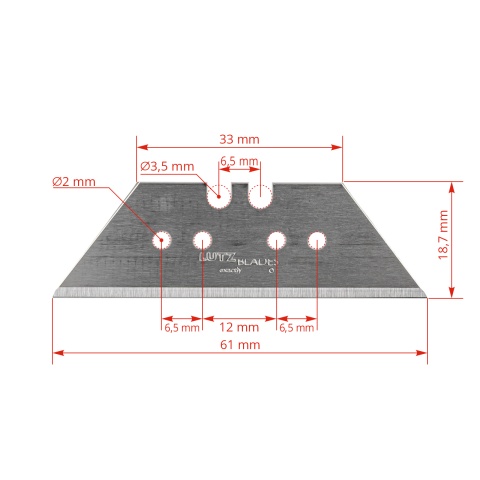 Lamă de schimb pentru cuțit de tăiat bandaje, 61 × 18,7 × 0,65 mm, 10 buc.