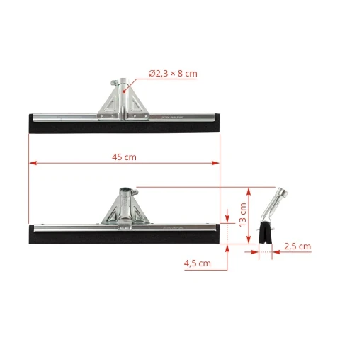 Ștergător de apă din metal galvanizat, 45 cm :: 45 cm