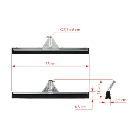Ștergător de apă din metal galvanizat, 55 cm