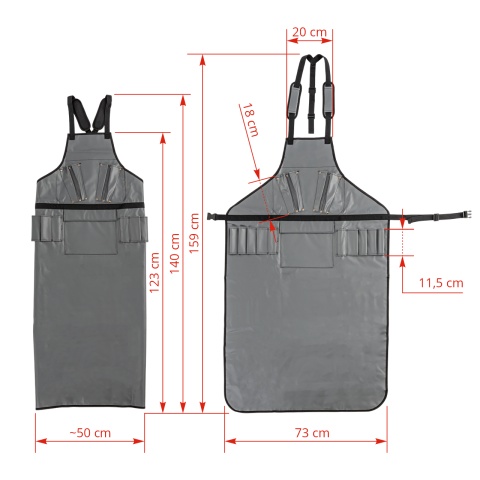Șorț pentru tuns și tratarea copitelor, fără decupaj pentru picioare, 123 × 73 cm