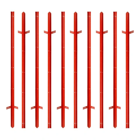Stâlp din oțel cornier 25 × 25 mm, 115 cm, 10 buc.