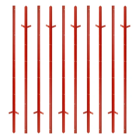 Stâlp din oțel cornier 25 × 25 mm, 150 cm, 10 buc.