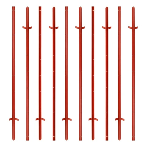 Stâlp din oțel cornier 25 × 25 mm, 165 cm, 10 buc.