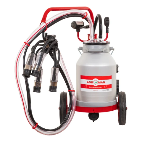 Aparat de muls vaci, pompă uscată, 1 bidon aluminiu de 25 litri, eco