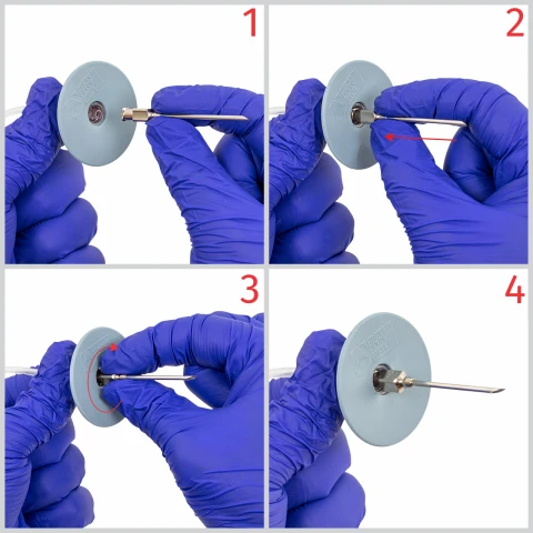 Furtun de injecție HSW, Luer Lock–Luer Lock, 75 cm