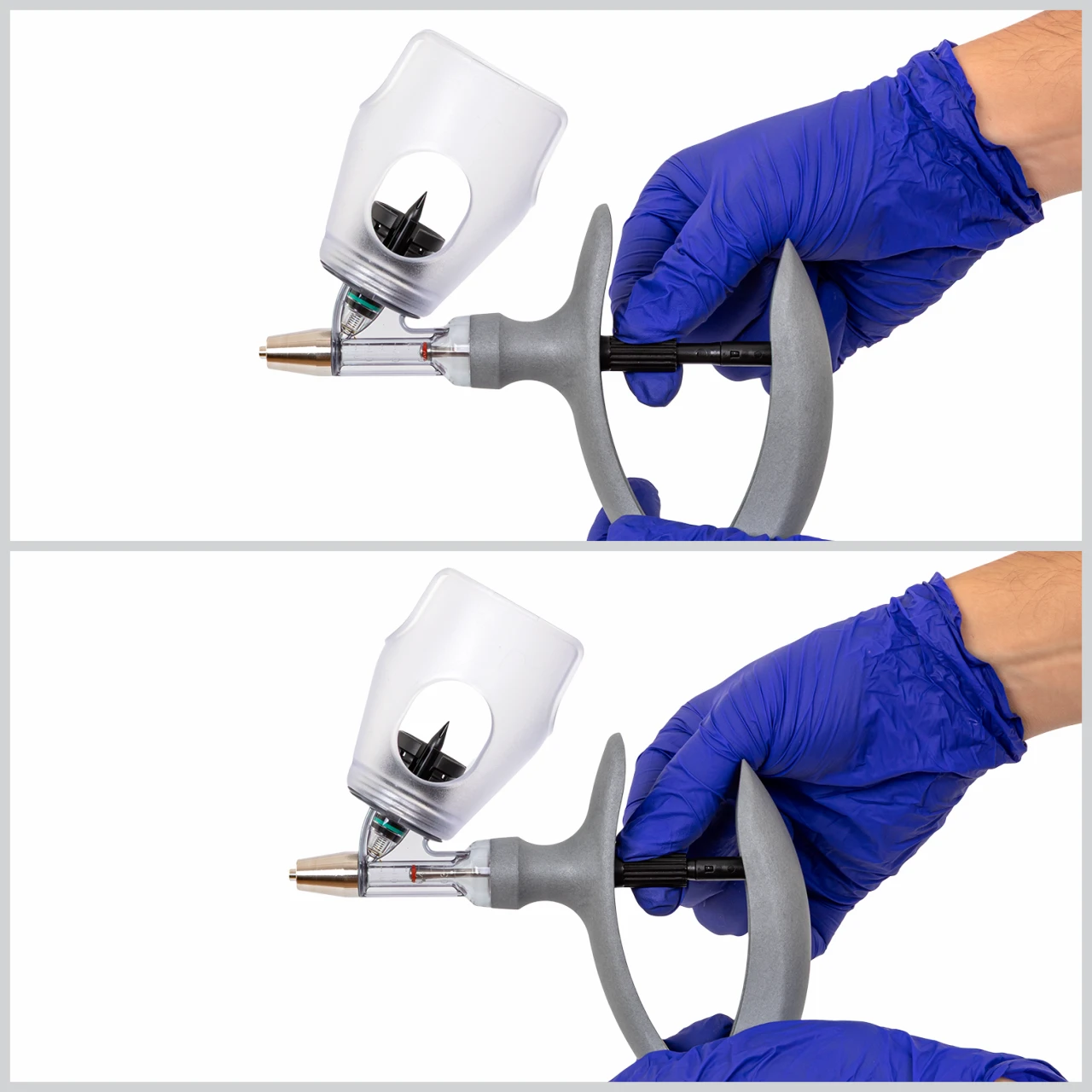 Seringă automată HSW ECO-Matic cu atașament de sticlă, Luer Lock, 0,1-0,3 ml
