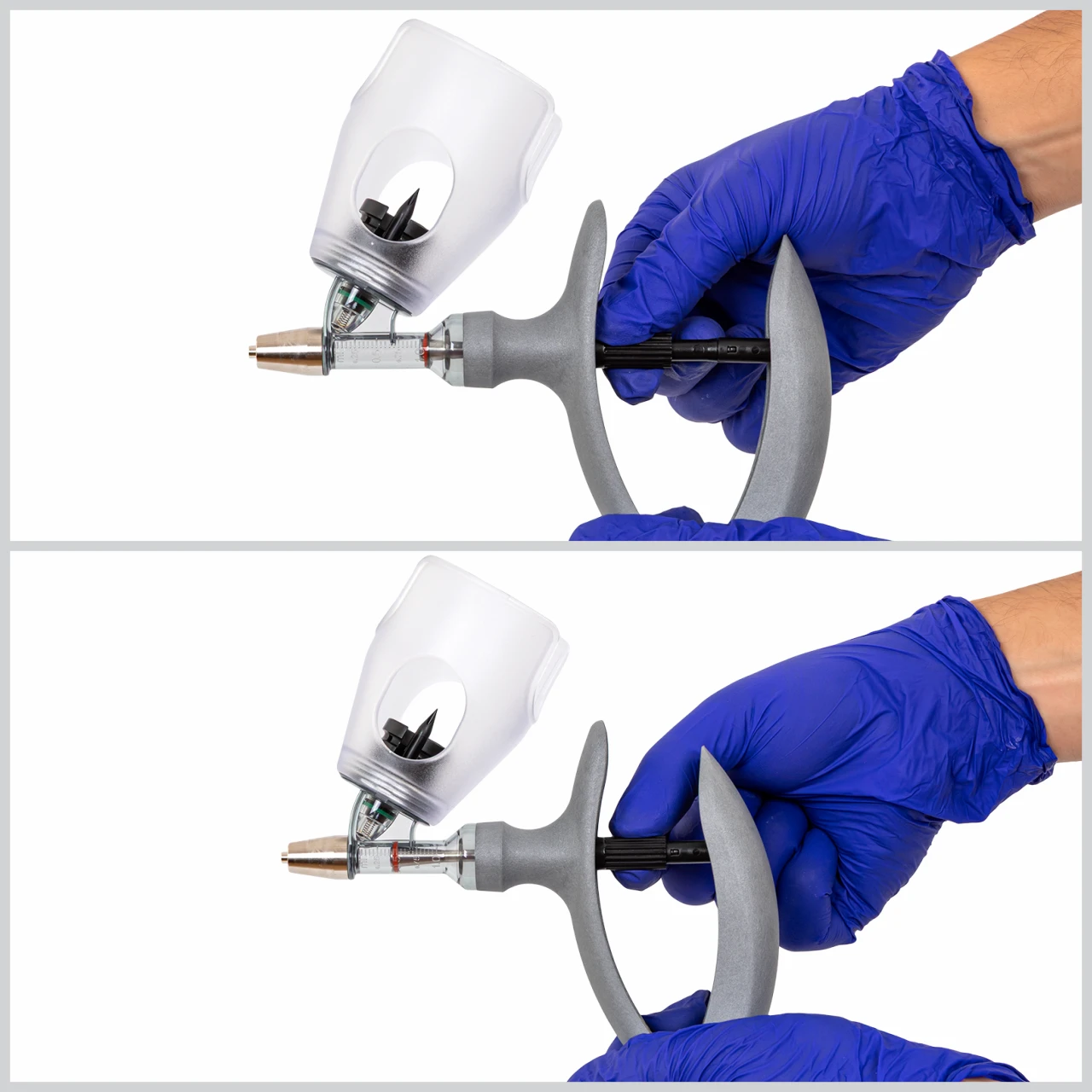 Seringă automată HSW ECO-Matic cu atașament de sticlă, Luer Lock, 0,1-1 ml