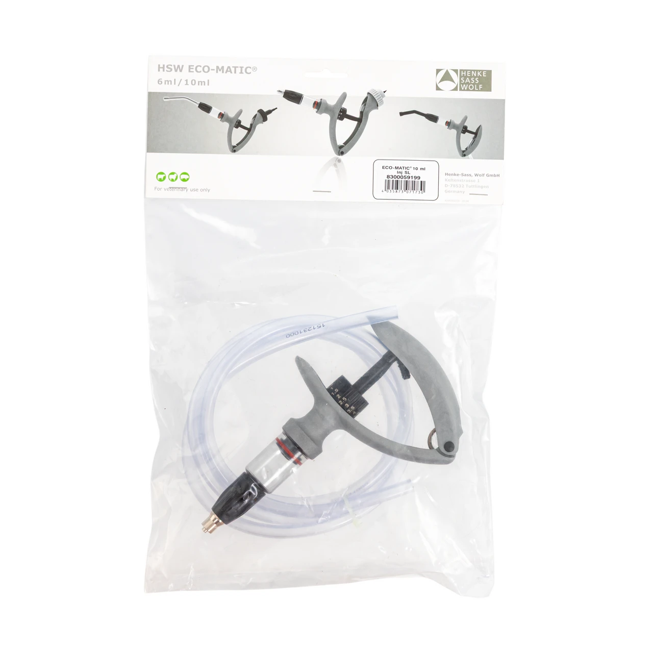 Seringă automată HSW ECO-Matic cu atașament de furtun, Luer Lock, 0,5-10 ml