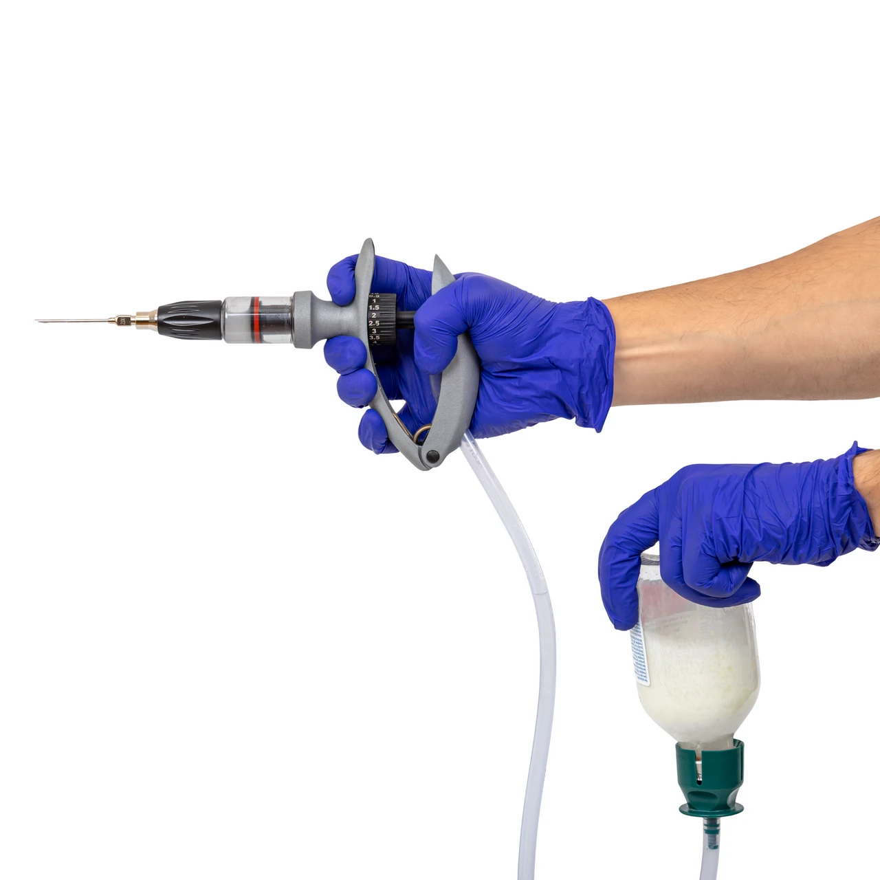 Seringă automată HSW ECO-Matic cu atașament de furtun, Luer Lock, 0,5-10 ml