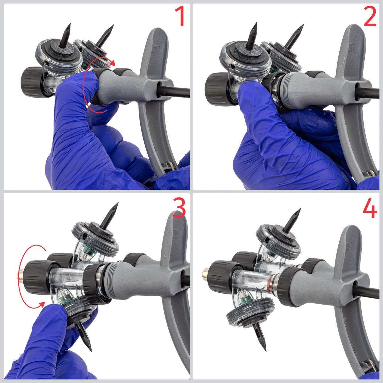 Seringă automată HSW ECO-Matic Twin cu atașament de furtun, Luer Lock, 1-2 ml