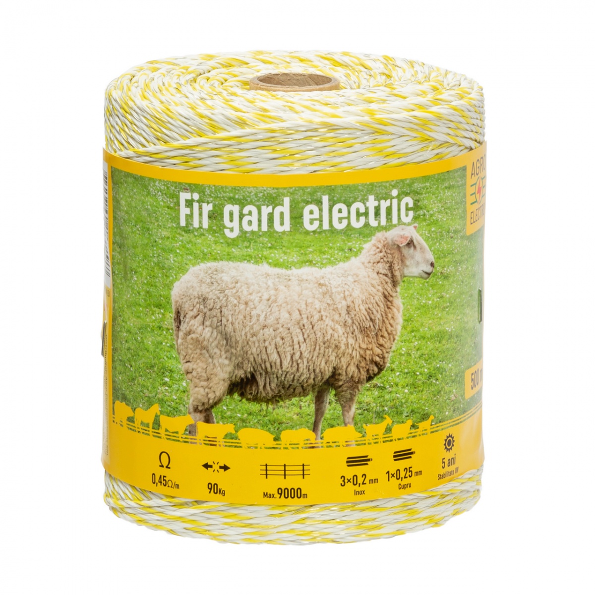 Fir gard electric - 500 m - 90 kg - 0,45 Ω/m