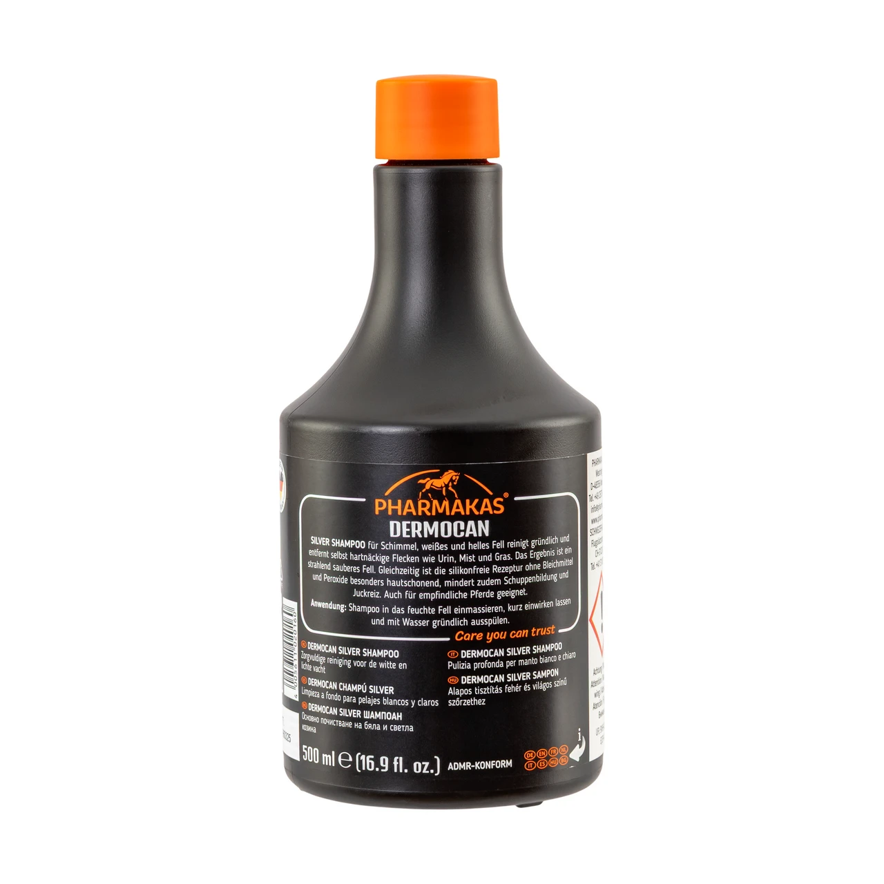 Șampon pentru cai, Pharmakas Dermocan Silver, 500 ml