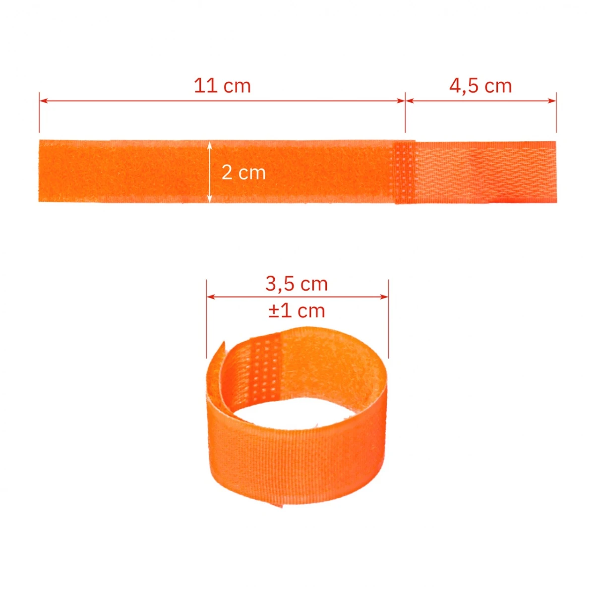 Set brățări de marcaj pentru oi și capre, verde + portocaliu, 10 buc.