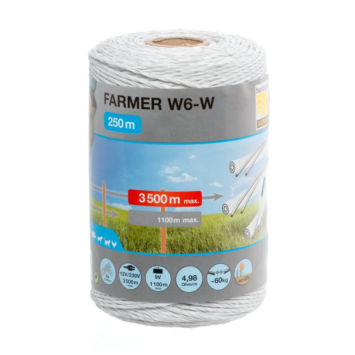 Fir gard electric - 250 m - 60 kg - 4,98 Ω/m