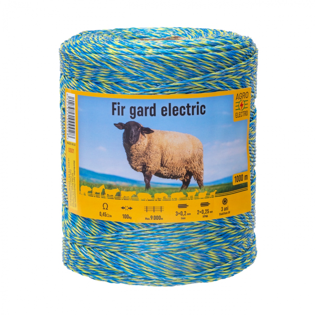 Fir gard electric - 1000 m - 100 kg - 0,45 Ω/m