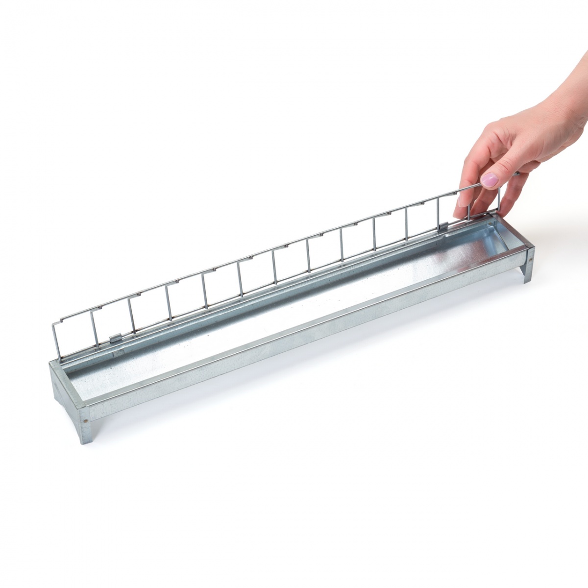 Hrănitoare pentru pui din metal galvanizat, 50 cm