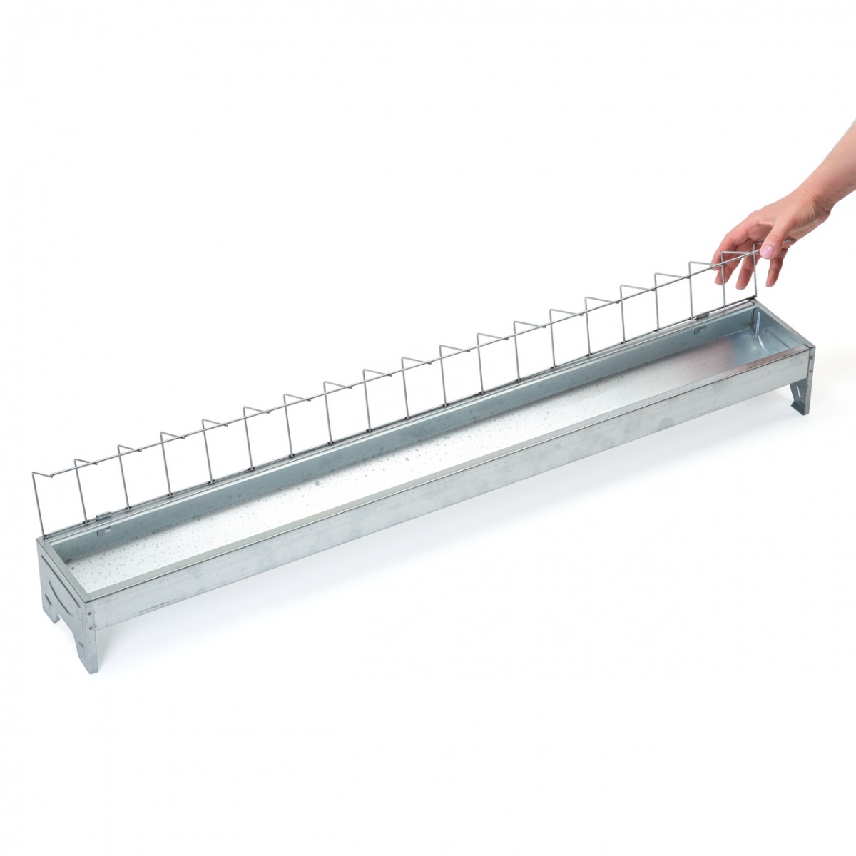 Hrănitoare pentru pui din metal galvanizat, 100 cm