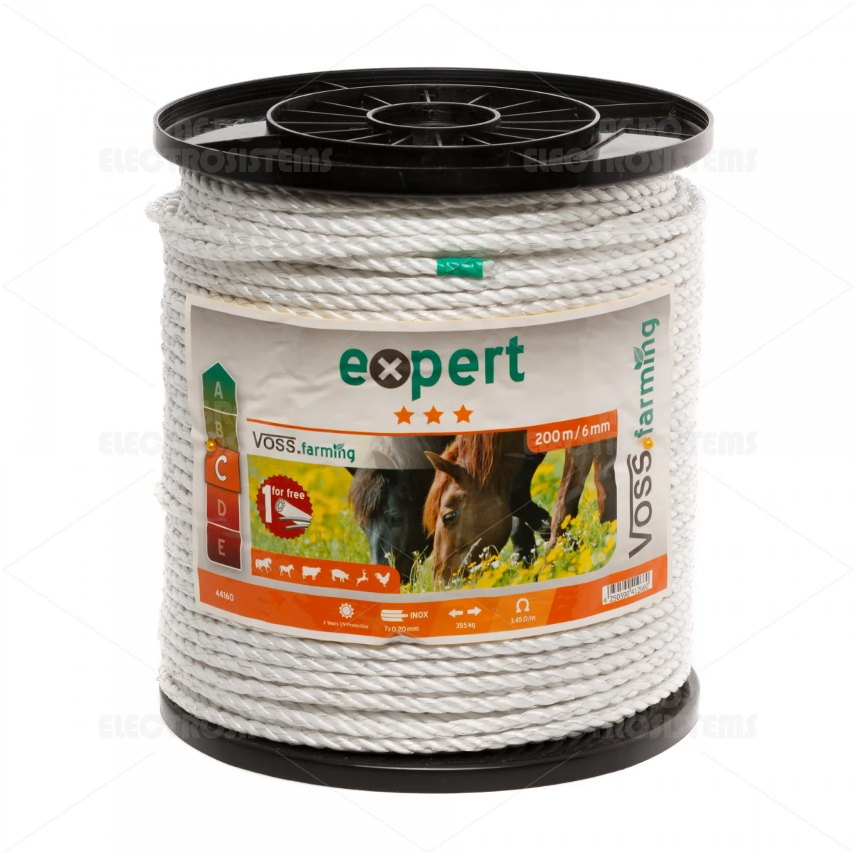 Frânghie gard electric - 200 m - 355 kg - 3,45 Ω/m