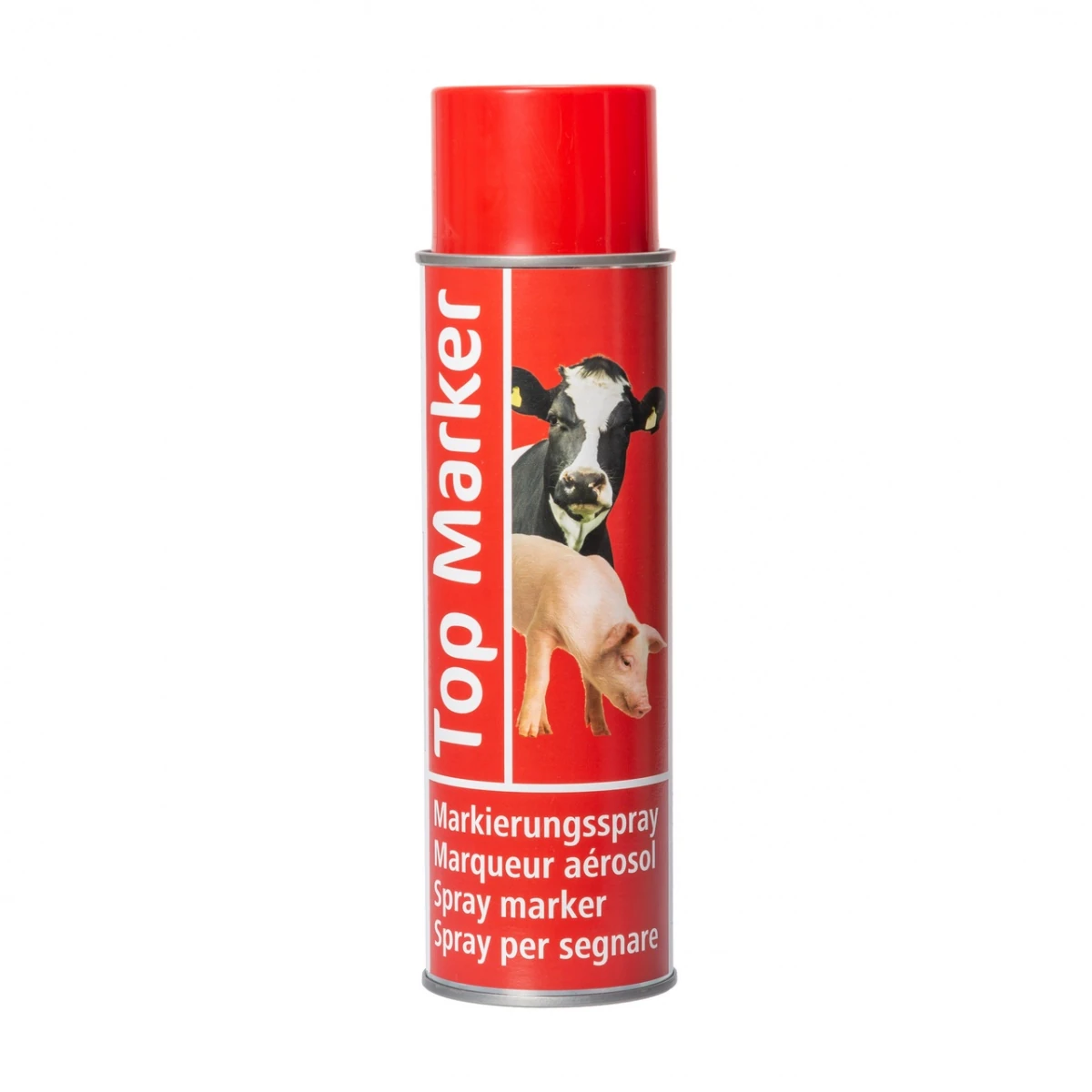 Spray roșu pentru marcarea bovinelor, vitelor, caprelor sau porcilor, TopMarker, 500 ml :: Roșu