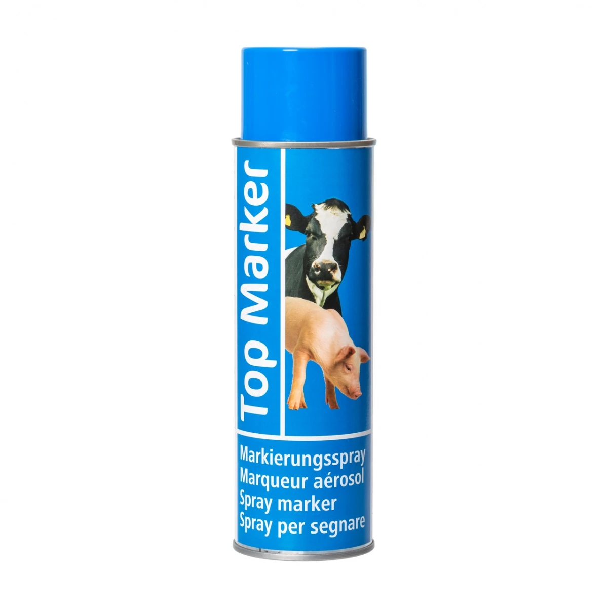 Spray albastru pentru marcarea bovinelor, vitelor, caprelor sau porcilor, TopMarker, 500 ml :: Albastru