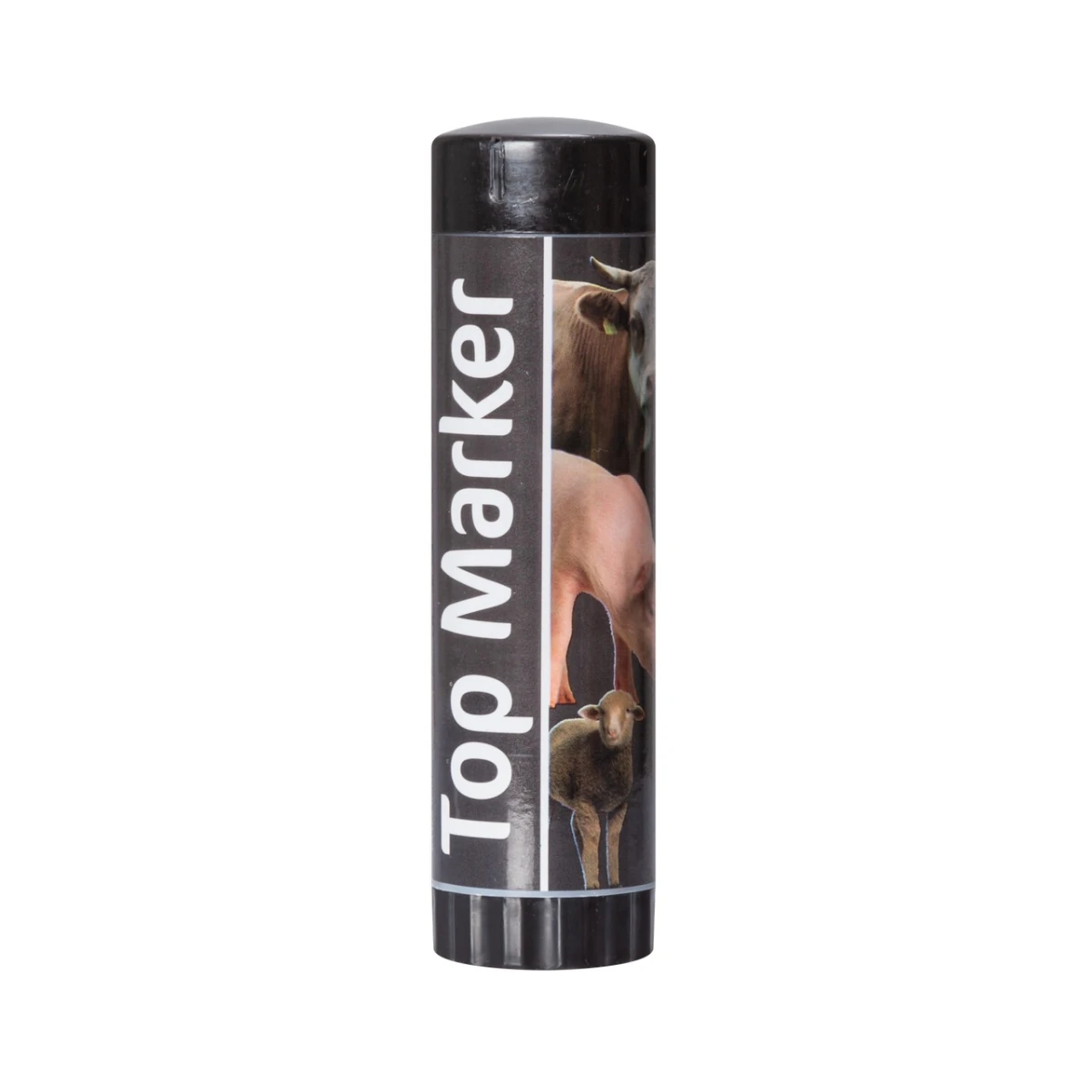 Creion negru pentru marcarea animalelor pe termen scurt, TopMarker, 60 ml :: Negru