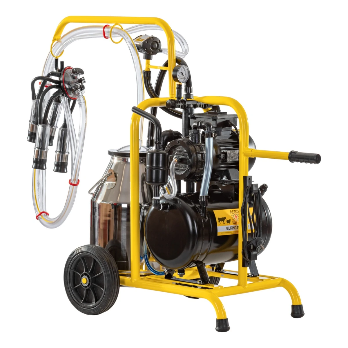 Aparat de muls vaci, cu 1 bidon inox de 30 litri