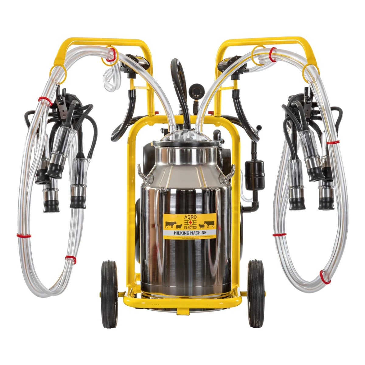 Aparat de muls vaci, 2 posturi, 1 bidon inox de 40 litri