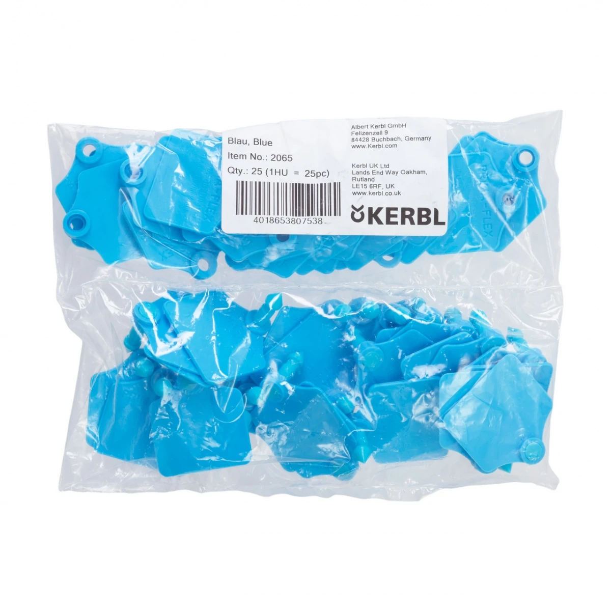 Set crotalii pentru ovine, Prima-Flex, albastru, 4,4 × 4,6 cm, 25 perechi :: Albastru