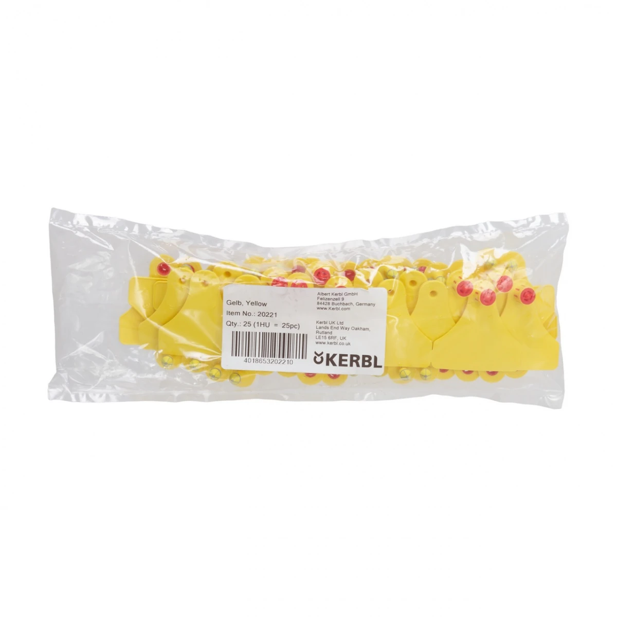 Set crotalii pentru bovine, FlexoPlus, galben, 5,5 × 5,7 cm, 25 perechi