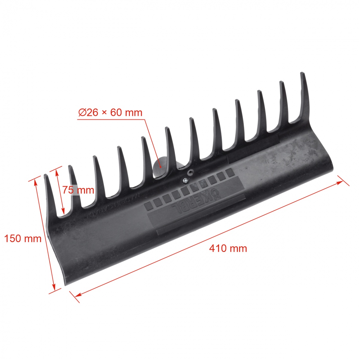 Racletă-greblă dreaptă pentru curățarea bălegarului, 40 cm