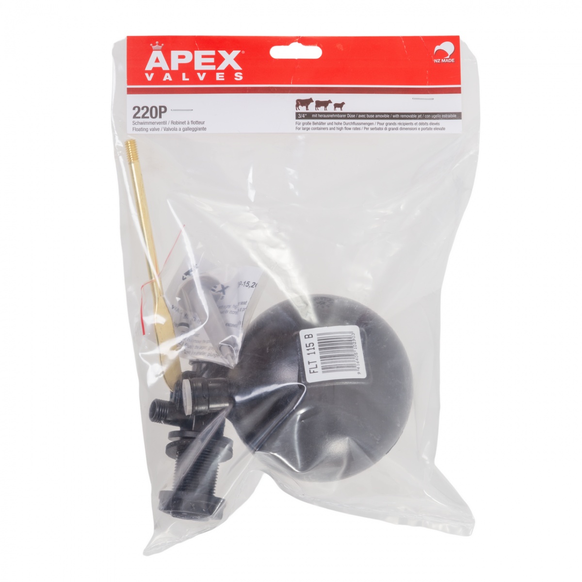 Supapă automată cu plutitor, APEX 220P, 3/4"